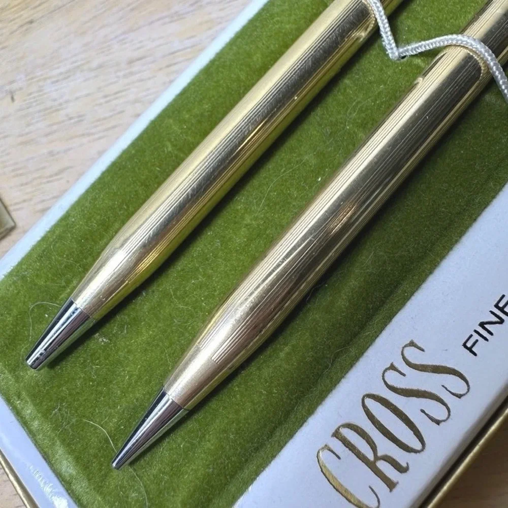 Vintage Cross Classic Century 6601 1/20 12KT Gold Filled Pen & Pencil Set - Work